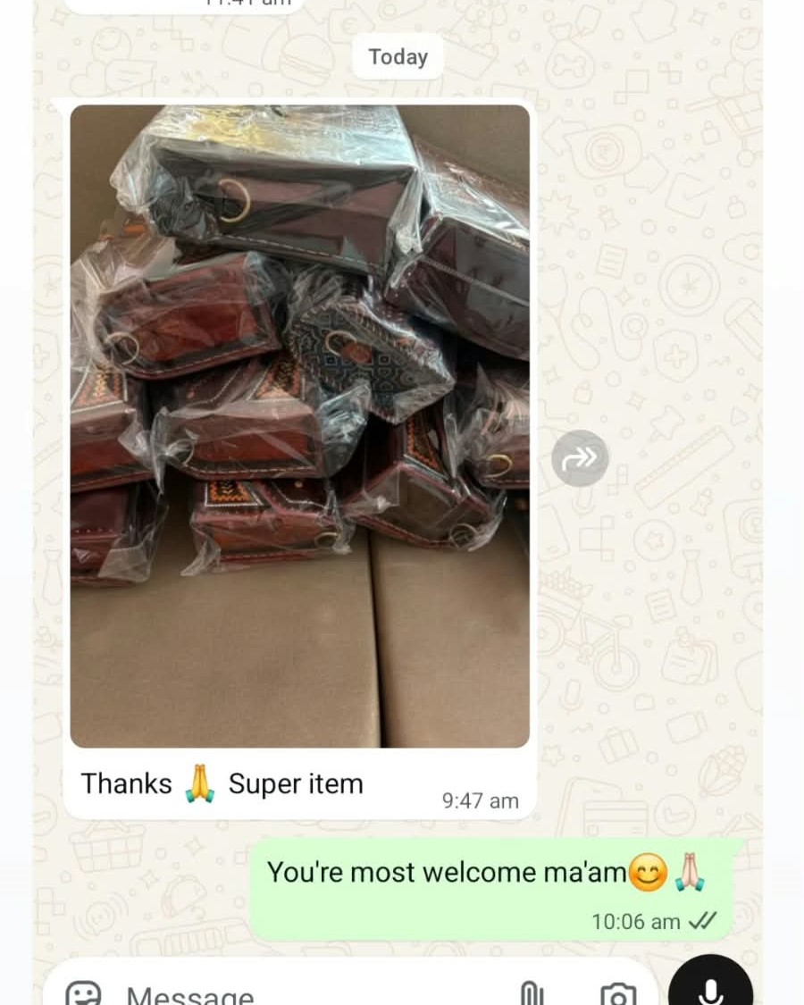 Customer review 1 of 5, shared on WhatsApp